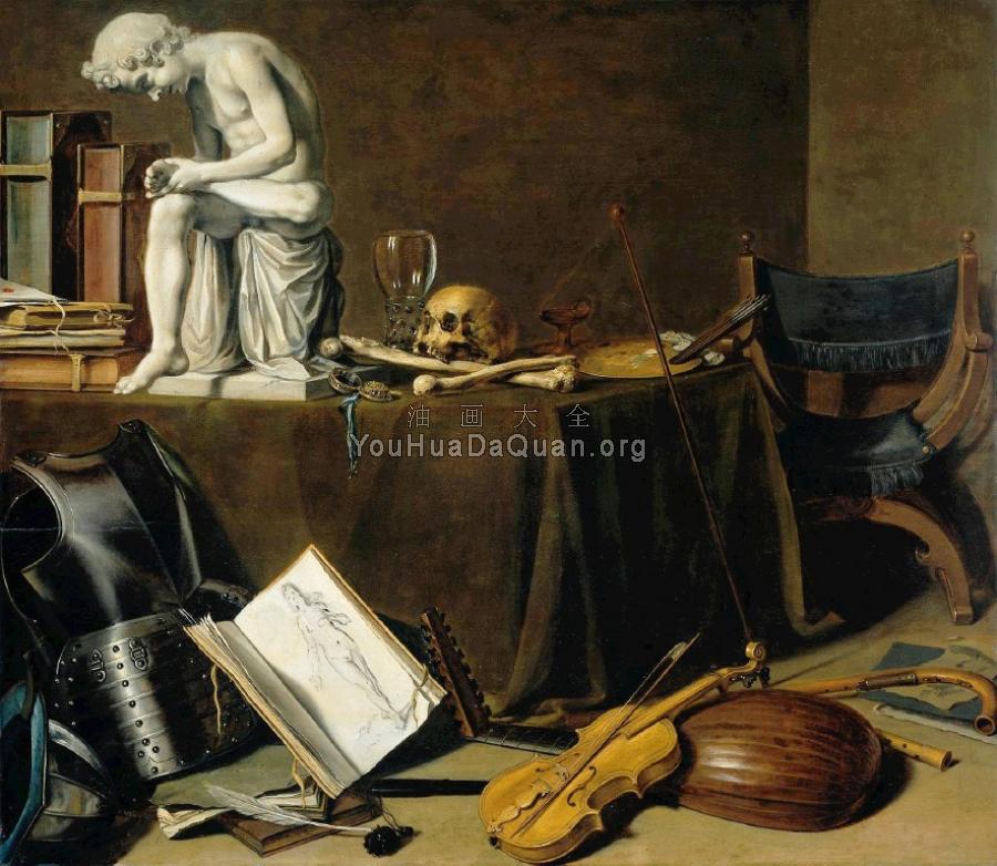 Vanitas Still Life with the Spinario - 彼得·克莱兹